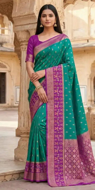 Rama Pochampalli Silk Zari Work Saree