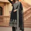 KF-1715 Black in Faux Georgette Embroidery Work & Lace Work Salwar Suit . Get it for ₹2399. Delivery 4-6 Working Days. Shop now. | Casual Suits, Jump Suits, Tops & Bottoms, Track Suits, Trendy Wear, Creative suits, Designer Suits, Palazzo Suits, Party Wear Suits, Patiala Suits, Salwar suit, Straight Suits