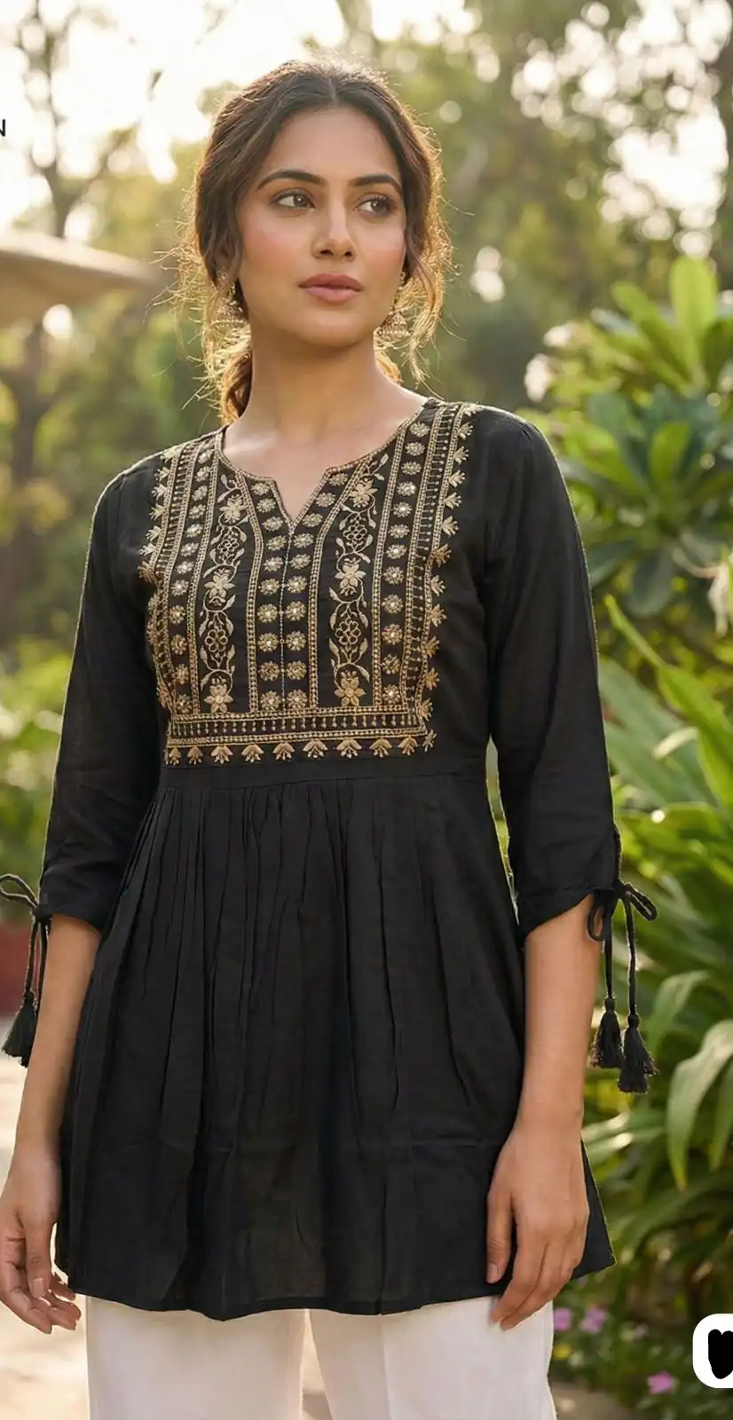 INLI Charmi vol 5 Black Rayon Thread Work Kurti . Wedding, Party, Festive, Events Affordable Price ₹1349. Delivery 4-6 Working Days. Shop now. | Bollywood Kurti, Creative Kurtis, Designer Kurti, Kurti, Party Wear Kurti, Selfie Kurti