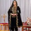 Black Velvet Sequence 5 mm Work Salwar Suit