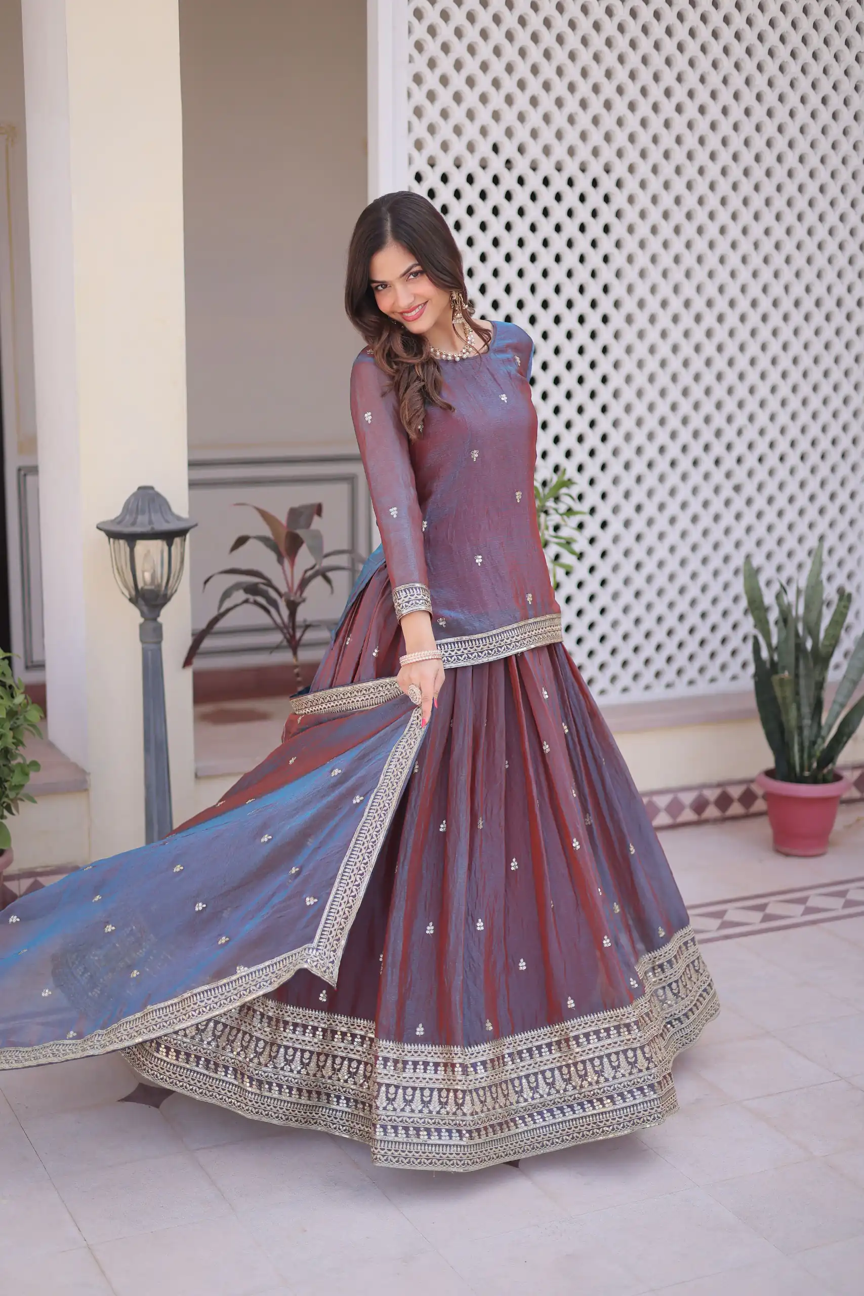 KA 5065 Blue Fendi Chiffon Lehenga Choli with Zari Work & Embroidery Work. Introductory Price ₹2599. Delivery 4-6 Working Days. Shop now. | Bollywood Lehenga, Creative Lehenga, Designer Lehenga, Embroidered Lehenga, Lehenga, Party Wear Lehenga