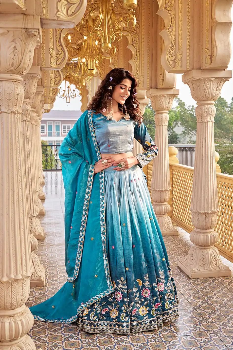 Ram 159 Blue Gold Crush Lehenga Choli Perfect for Wedding, Party, Ethnic Day, Karwa Chauth, Sangeet – . Special Price ₹2649. Delivery 4-6 Working Days. | Bollywood Lehenga, Creative Lehenga, Designer Lehenga, Embroidered Lehenga, Lehenga, Party Wear Lehenga