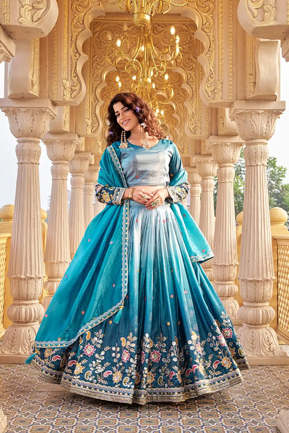Ram 159 Blue Gold Crush Lehenga Choli Perfect for Wedding, Party, Ethnic Day, Karwa Chauth, Sangeet – . Special Price ₹2649. Delivery 4-6 Working Days. | Bollywood Lehenga, Creative Lehenga, Designer Lehenga, Embroidered Lehenga, Lehenga, Party Wear Lehenga