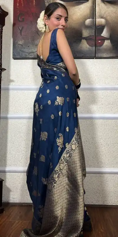 KPR 226 Blue Soft Lichi Silk Saree Perfect for Wedding, Party, Raksha Bandhan, Sangeet, Eid – . Get it for ₹1399. Delivery 4-6 Working Days. | Creative Sarees, Bollywood Sarees, Designer Sarees, Embroidered Sarees, Ethnic Saree, Modern Digital sarees, Party Wear Sarees, Sarees
