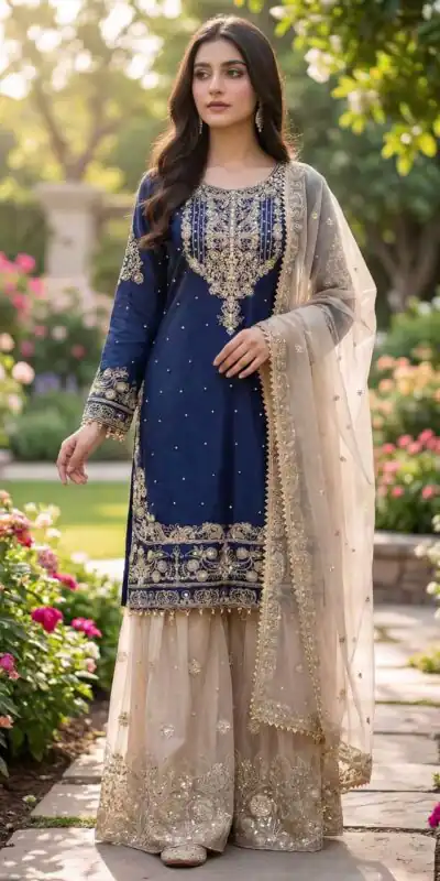 SR 1694 Blue Organza Silk Salwar Suit with Embroidery Work & Lace Work. Exclusive Offer ₹1999. Delivery 4-6 Working Days. Shop now. | Casual Suits, Jump Suits, Creative suits, Designer Suits, Palazzo Suits, Party Wear Suits, Patiala Suits, Salwar suit, Straight Suits