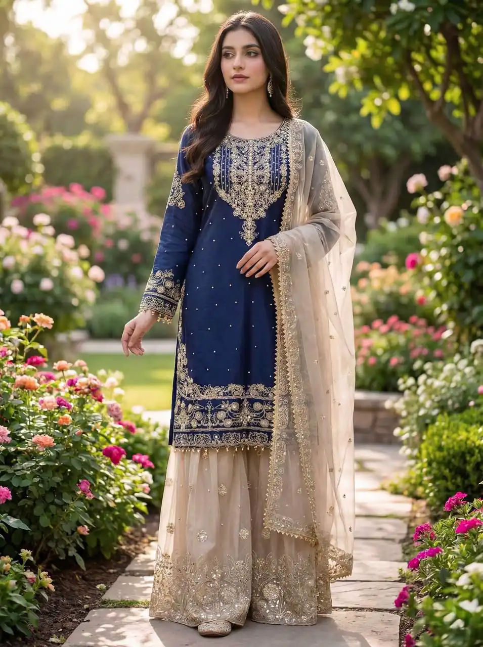 SR 1694 Blue Organza Silk Salwar Suit with Embroidery Work & Lace Work. Exclusive Offer ₹1999. Delivery 4-6 Working Days. Shop now. | Casual Suits, Jump Suits, Creative suits, Designer Suits, Palazzo Suits, Party Wear Suits, Patiala Suits, Salwar suit, Straight Suits