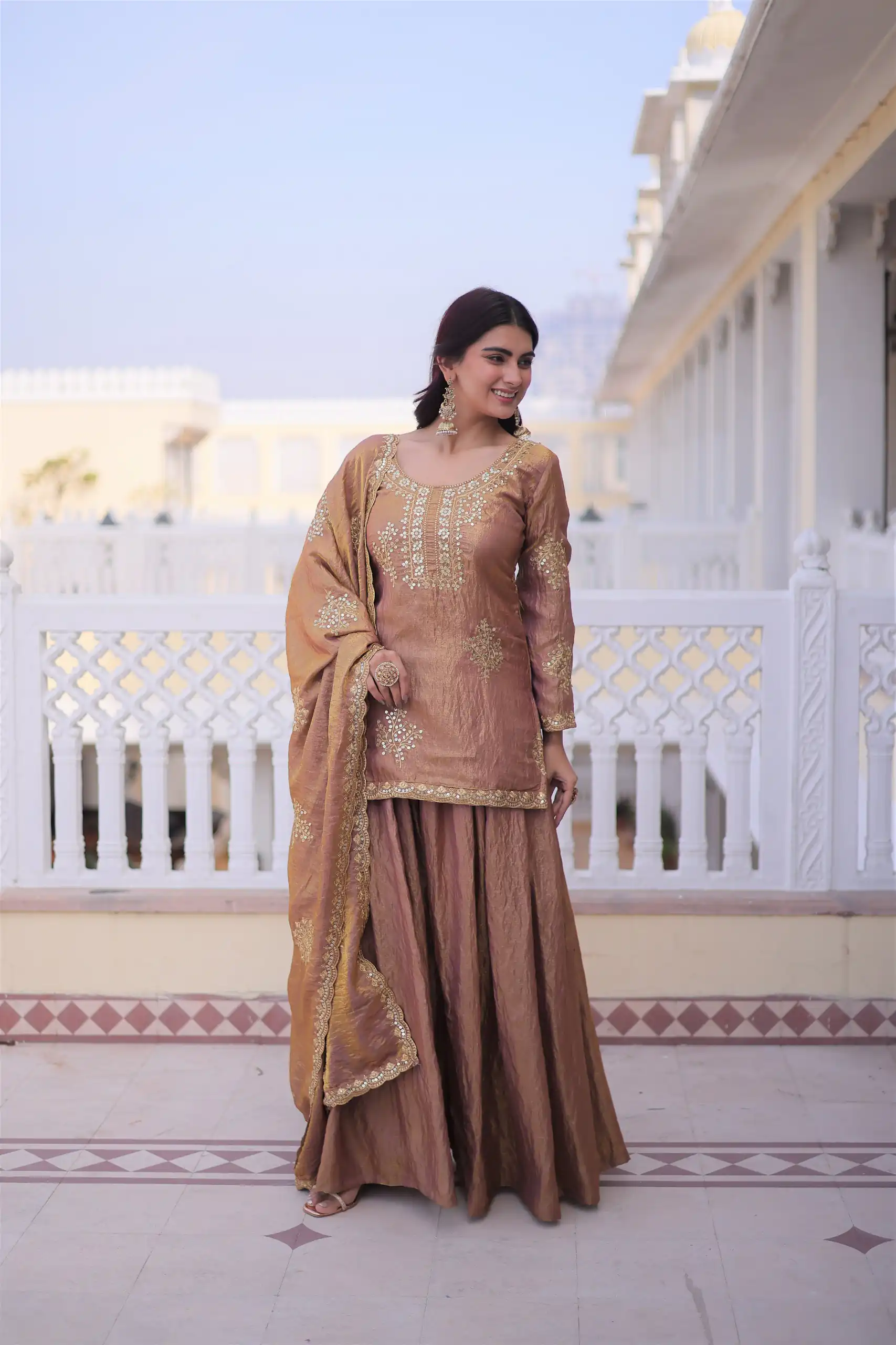 KA 1229 Brown Fendi Crush Salwar Suit Perfect for Wedding, Party, Onam, Temple Visit, Traditional Day – . Best Price ₹2399. Delivery 4-6 Working Days. | Casual Suits, Jump Suits, Creative suits, Designer Suits, Palazzo Suits, Party Wear Suits, Patiala Suits, Salwar suit, Straight Suits