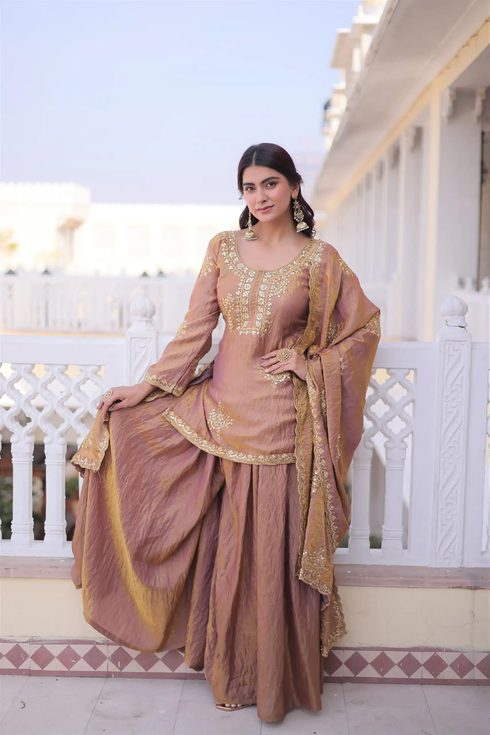 KA 1229 Brown Fendi Crush Salwar Suit Perfect for Wedding, Party, Onam, Temple Visit, Traditional Day – . Best Price ₹2399. Delivery 4-6 Working Days. | Casual Suits, Jump Suits, Creative suits, Designer Suits, Palazzo Suits, Party Wear Suits, Patiala Suits, Salwar suit, Straight Suits