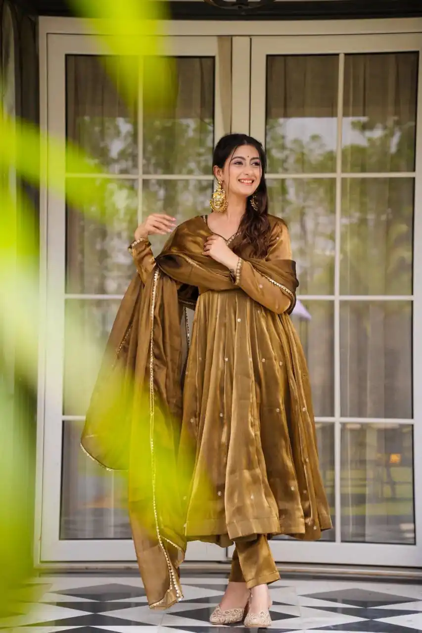 RTC 5897 Brown in Organza Silk Lace Border & Lace Work Salwar Suit . Grab it for ₹2099. Delivery 4-6 Working Days. Shop now. | Casual Suits, Jump Suits, Tops & Bottoms, Track Suits, Trendy Wear, Creative suits, Designer Suits, Palazzo Suits, Party Wear Suits, Patiala Suits, Salwar suit, Straight Suits