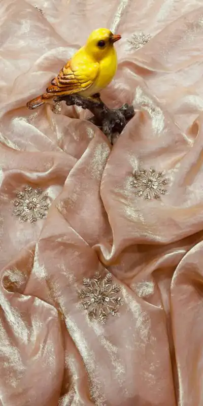 BT 3142 Cream Fandy Satin Silk Saree Perfect for Wedding, Party, Karwa Chauth, Reception, Pooja – . Festive Deal ₹1999. Delivery 4-6 Working Days. | Creative Sarees, Bollywood Sarees, Designer Sarees, Embroidered Sarees, Ethnic Saree, Modern Digital sarees, Party Wear Sarees, Sarees