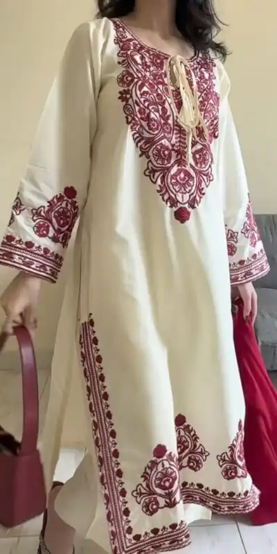 DC 108 Cream Color Natural Crep Salwar Suit with Embroidery Work. Wedding, Party, Festive, Best Price ₹1849. Delivery 4-6 Working Days. Shop now. | Casual Suits, Jump Suits, Creative suits, Designer Suits, Palazzo Suits, Party Wear Suits, Patiala Suits, Salwar suit, Straight Suits
