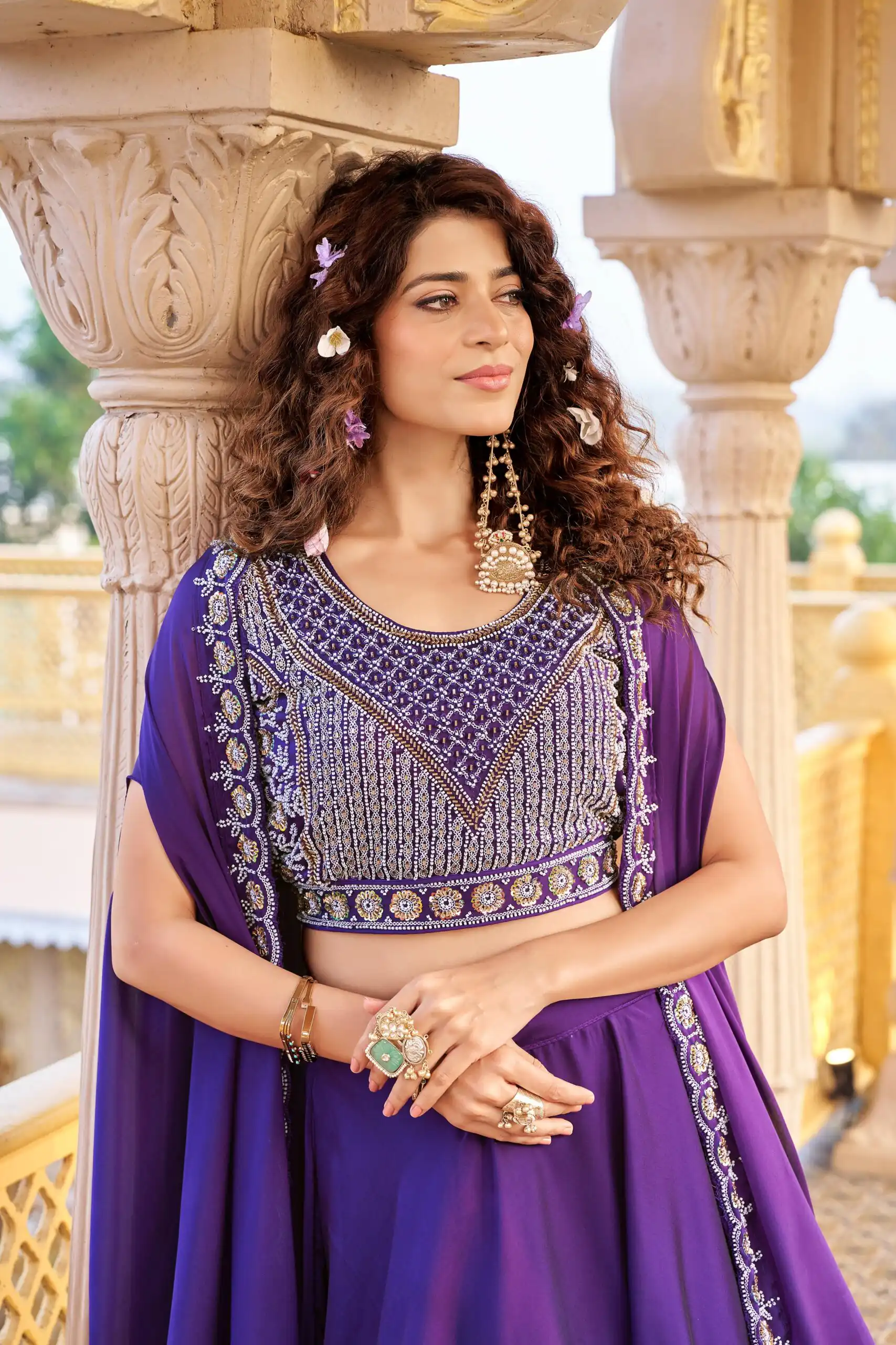 Ram 155 Dark Purple in Color Rangoli Silk Embroidery Work Lehenga Choli . Exclusive Offer ₹3249. Delivery 4-6 Working Days. Shop now. | Bollywood Lehenga, Creative Lehenga, Designer Lehenga, Embroidered Lehenga, Lehenga, Party Wear Lehenga