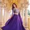 Ram 155 Dark Purple in Color Rangoli Silk Embroidery Work Lehenga Choli . Exclusive Offer ₹3249. Delivery 4-6 Working Days. Shop now. | Bollywood Lehenga, Creative Lehenga, Designer Lehenga, Embroidered Lehenga, Lehenga, Party Wear Lehenga