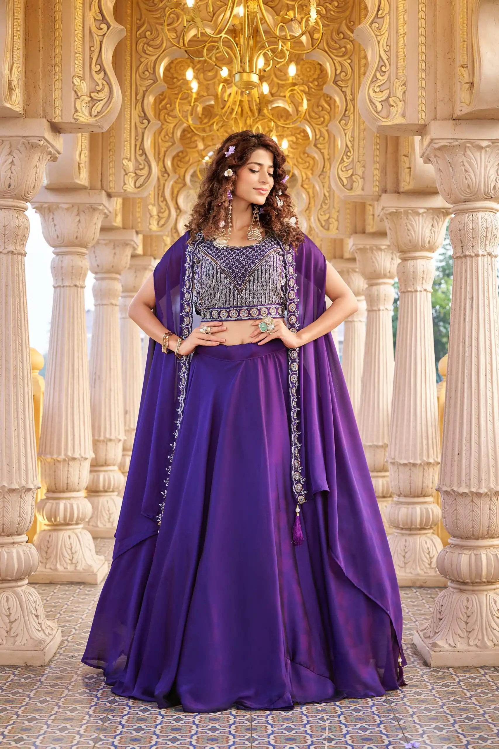 Ram 155 Dark Purple in Color Rangoli Silk Embroidery Work Lehenga Choli . Exclusive Offer ₹3249. Delivery 4-6 Working Days. Shop now. | Bollywood Lehenga, Creative Lehenga, Designer Lehenga, Embroidered Lehenga, Lehenga, Party Wear Lehenga