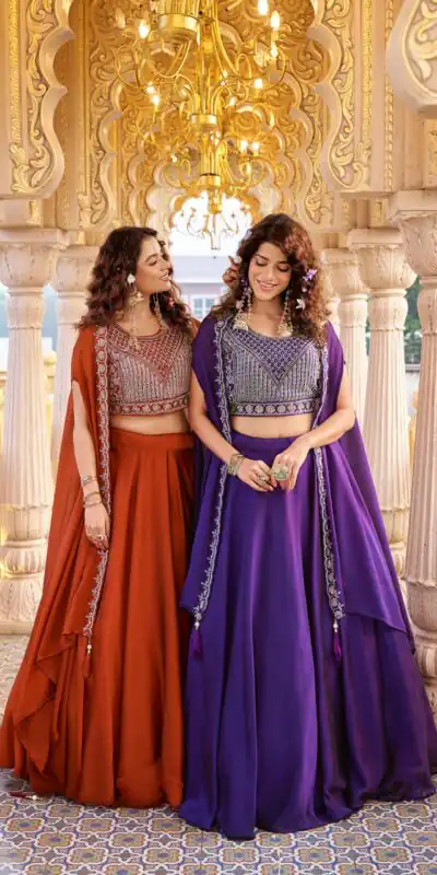 Ram 155 Dark Purple in Color Rangoli Silk Embroidery Work Lehenga Choli . Exclusive Offer ₹3249. Delivery 4-6 Working Days. Shop now. | Bollywood Lehenga, Creative Lehenga, Designer Lehenga, Embroidered Lehenga, Lehenga, Party Wear Lehenga