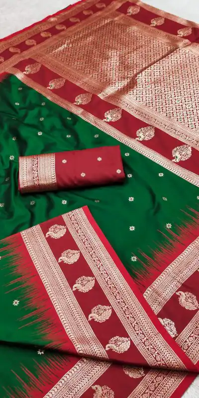 MB 188 Green in Banarasi Silk Zari Work & Lace Work Saree .Wedding, Party, Festive, Events, Now at just ₹2049. Delivery 4-6 Working Days. Shop now. | Creative Sarees, Bollywood Sarees, Designer Sarees, Embroidered Sarees, Ethnic Saree, Modern Digital sarees, Party Wear Sarees, Sarees