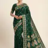 MB 213 Green Color Zari Work & Lace Work Saree in Banarasi Soft. Grab it for ₹1899. Delivery 4-6 Working Days .Online Shop now. | Creative Sarees, Bollywood Sarees, Designer Sarees, Embroidered Sarees, Ethnic Saree, Modern Digital sarees, Party Wear Sarees, Sarees