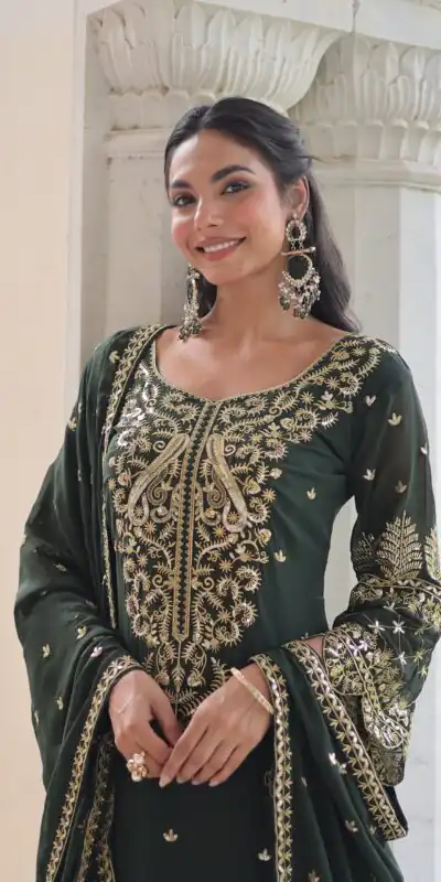 KA 1219 Green Faux Blooming Salwar SuitPerfect for Wedding, Party, Pongal, Baisakhi, Housewarming – . Now at just ₹2149. Delivery 4-6 Working Days. | Casual Suits, Jump Suits, Creative suits, Designer Suits, Palazzo Suits, Party Wear Suits, Patiala Suits, Salwar suit, Straight Suits