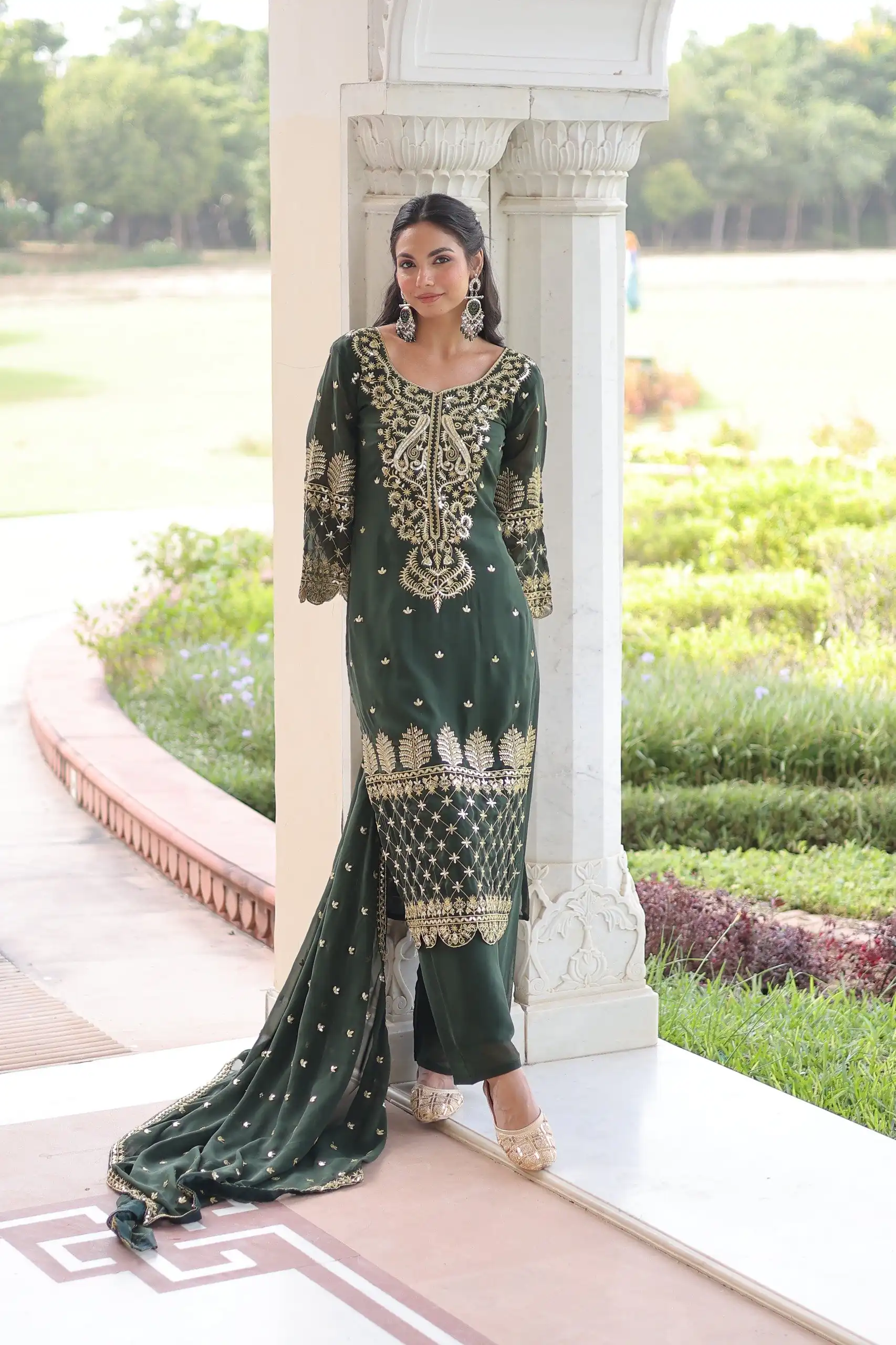KA 1219 Green Faux Blooming Salwar SuitPerfect for Wedding, Party, Pongal, Baisakhi, Housewarming – . Now at just ₹2149. Delivery 4-6 Working Days. | Casual Suits, Jump Suits, Creative suits, Designer Suits, Palazzo Suits, Party Wear Suits, Patiala Suits, Salwar suit, Straight Suits