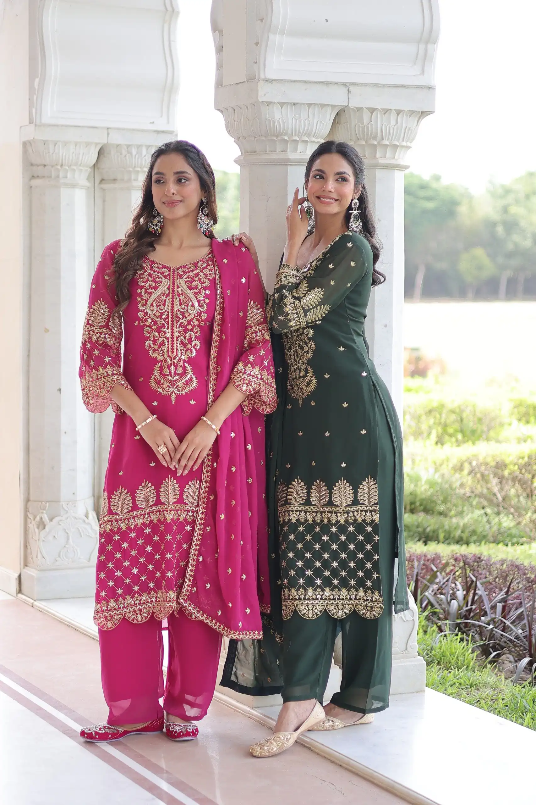 KA 1219 Green Faux Blooming Salwar SuitPerfect for Wedding, Party, Pongal, Baisakhi, Housewarming – . Now at just ₹2149. Delivery 4-6 Working Days. | Casual Suits, Jump Suits, Creative suits, Designer Suits, Palazzo Suits, Party Wear Suits, Patiala Suits, Salwar suit, Straight Suits