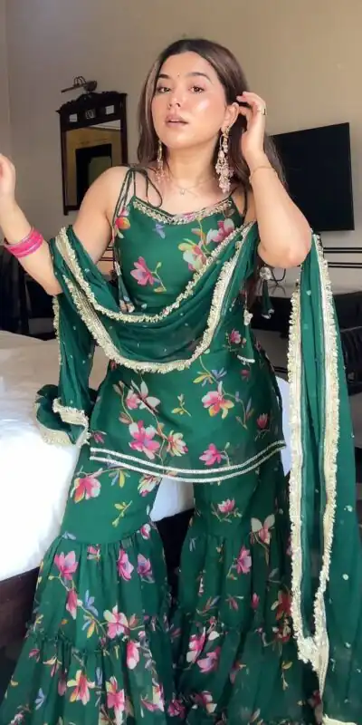 KD 1562 Green Faux Georgette Salwar Suit Perfect for Wedding, Party, Ethnic Day, Traditional Day, Family Gatherings – . Exclusive Offer ₹2099. Deliver | Casual Suits, Jump Suits, Creative suits, Designer Suits, Palazzo Suits, Party Wear Suits, Patiala Suits, Salwar suit, Straight Suits