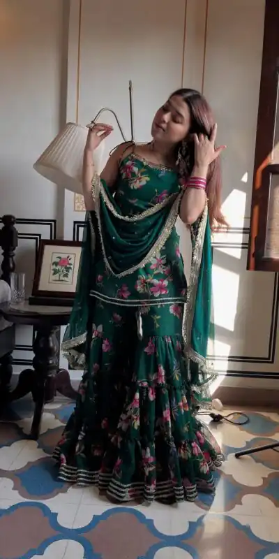 KD 1562 Green Faux Georgette Salwar Suit Perfect for Wedding, Party, Ethnic Day, Traditional Day, Family Gatherings – . Exclusive Offer ₹2099. Deliver | Casual Suits, Jump Suits, Creative suits, Designer Suits, Palazzo Suits, Party Wear Suits, Patiala Suits, Salwar suit, Straight Suits