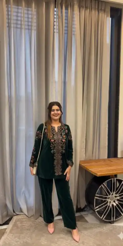 BE 426 Green Color Velvet Salwar Suit with Embroidery Work. Available at ₹1799 only. Delivery 4-6 Working Days. Shop now. | Casual Suits, Jump Suits, Tops & Bottoms, Track Suits, Trendy Wear, Creative suits, Designer Suits, Palazzo Suits, Party Wear Suits, Patiala Suits, Salwar suit, Straight Suits