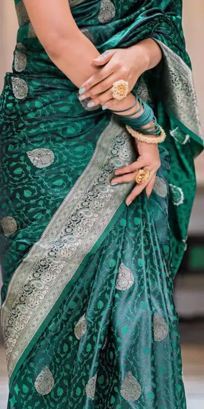 KPR 252 Green in Soft Lichi Silk Lace Work & Lace Border Saree. Affordable Price ₹1449. Delivery 4-6 Working Days. Shop now. | Creative Sarees, Bollywood Sarees, Designer Sarees, Embroidered Sarees, Ethnic Saree, Modern Digital sarees, Party Wear Sarees, Sarees