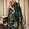 KPR 226 Green Soft Lichi Silk Saree Perfect for Wedding, Party, Raksha Bandhan, Sangeet, Eid – . Get it for ₹1399. Delivery 4-6 Working Days. | Creative Sarees, Bollywood Sarees, Designer Sarees, Embroidered Sarees, Ethnic Saree, Modern Digital sarees, Party Wear Sarees, Sarees