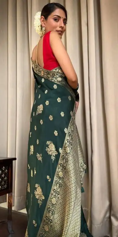 KPR 226 Green Soft Lichi Silk Saree Perfect for Wedding, Party, Raksha Bandhan, Sangeet, Eid – . Get it for ₹1399. Delivery 4-6 Working Days. | Creative Sarees, Bollywood Sarees, Designer Sarees, Embroidered Sarees, Ethnic Saree, Modern Digital sarees, Party Wear Sarees, Sarees