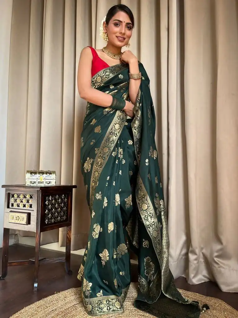KPR 226 Green Soft Lichi Silk Saree Perfect for Wedding, Party, Raksha Bandhan, Sangeet, Eid – . Get it for ₹1399. Delivery 4-6 Working Days. | Creative Sarees, Bollywood Sarees, Designer Sarees, Embroidered Sarees, Ethnic Saree, Modern Digital sarees, Party Wear Sarees, Sarees