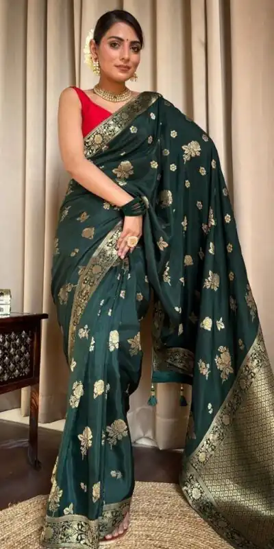 KPR 226 Green Soft Lichi Silk Saree Perfect for Wedding, Party, Raksha Bandhan, Sangeet, Eid – . Get it for ₹1399. Delivery 4-6 Working Days. | Creative Sarees, Bollywood Sarees, Designer Sarees, Embroidered Sarees, Ethnic Saree, Modern Digital sarees, Party Wear Sarees, Sarees