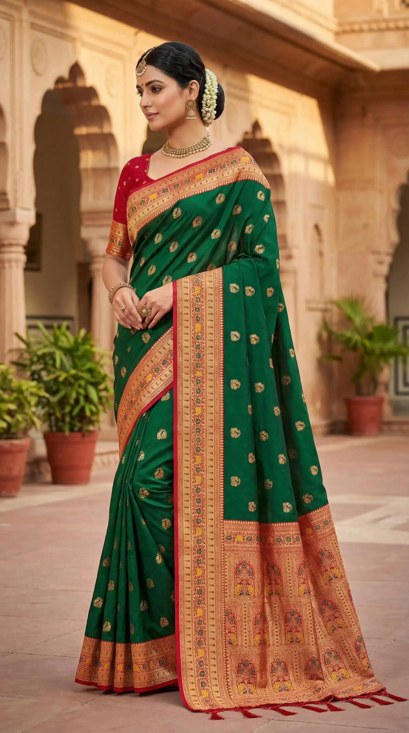 MB 18 Green in Color Meenakari Zari Work & Lace Work Saree work. Exclusive Offer ₹2399. Delivery 4-6 Working Days. Shop now. | Creative Sarees, Bollywood Sarees, Designer Sarees, Embroidered Sarees, Ethnic Saree, Modern Digital sarees, Party Wear Sarees, Sarees