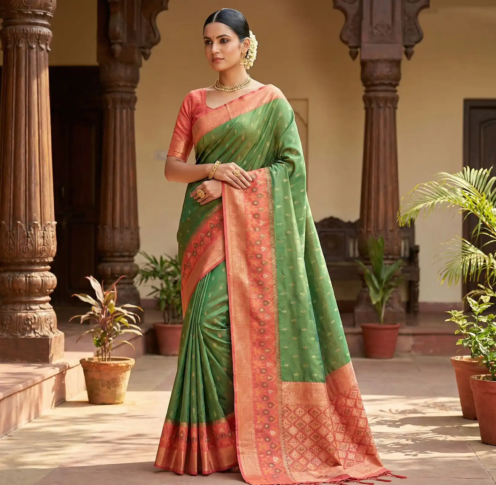 MB 6140 Green in Color Pochampalli Silk Lace Work & Zari Work Saree . Get it for ₹2049. Delivery 4-6 Working Days. Shop now. | Creative Sarees, Bollywood Sarees, Designer Sarees, Embroidered Sarees, Ethnic Saree, Modern Digital sarees, Party Wear Sarees, Sarees