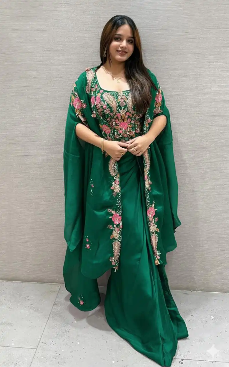 BE 425 Green Color Rangoli Silk Dhoti Suit with Embroidery Work. Wedding, Party, Festive, Events, Best Price ₹1999. Delivery 4-6 Working Days. Shop now. | Casual Suits, Jump Suits, Creative suits, Designer Suits, Palazzo Suits, Party Wear Suits, Patiala Suits, Salwar suit, Straight Suits