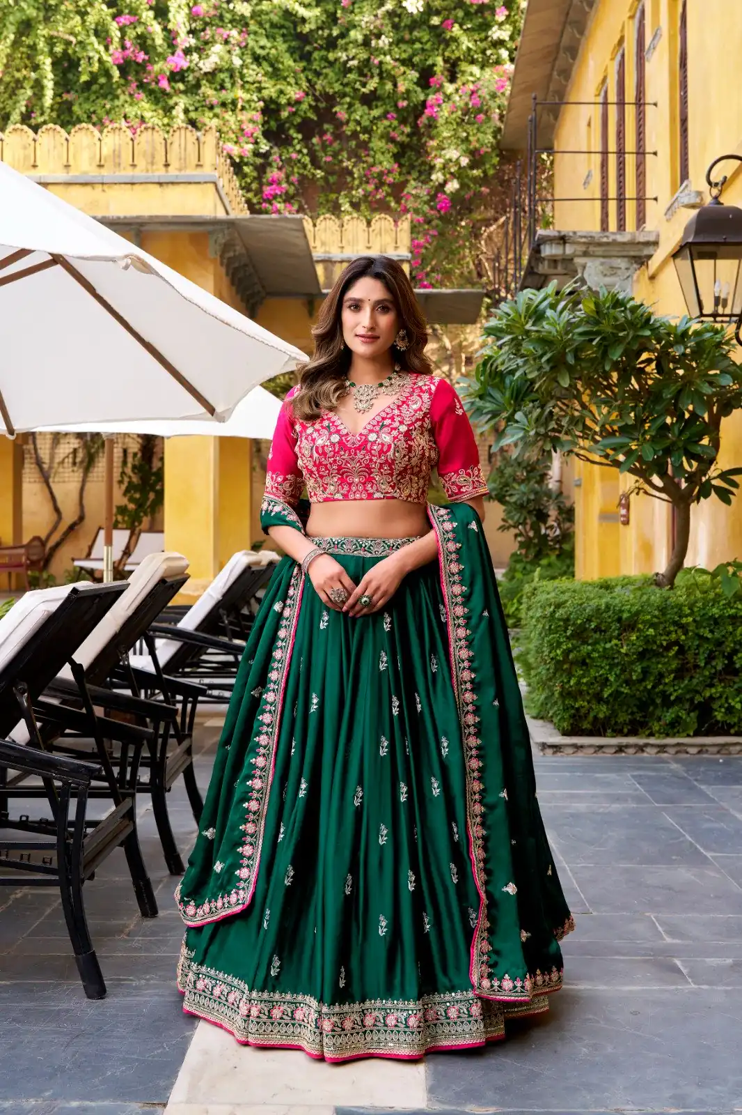 LNB 1449 Green in Silk Satin Embroidery Work & Sequins Work Lehenga Choli . Now at just ₹3749. Delivery 4-6 Working Days. Shop now. | Bollywood Lehenga, Creative Lehenga, Designer Lehenga, Embroidered Lehenga, Lehenga, Party Wear Lehenga
