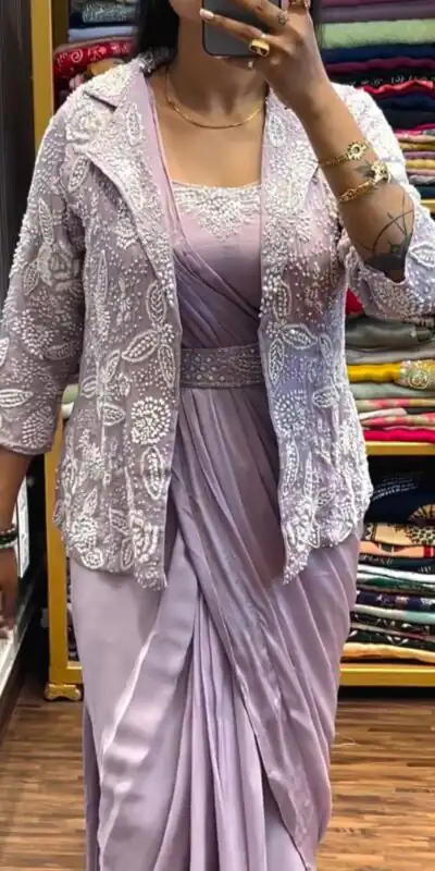 BB 58 Lavender Chinon Silk Saree Perfect for Wedding, Party, Engagement, Baby Shower, Sangeet – . Available at ₹1999 only. Delivery 4-6 Working Day | Creative Sarees, Bollywood Sarees, Designer Sarees, Embroidered Sarees, Ethnic Saree, Modern Digital sarees, Party Wear Sarees, Sarees