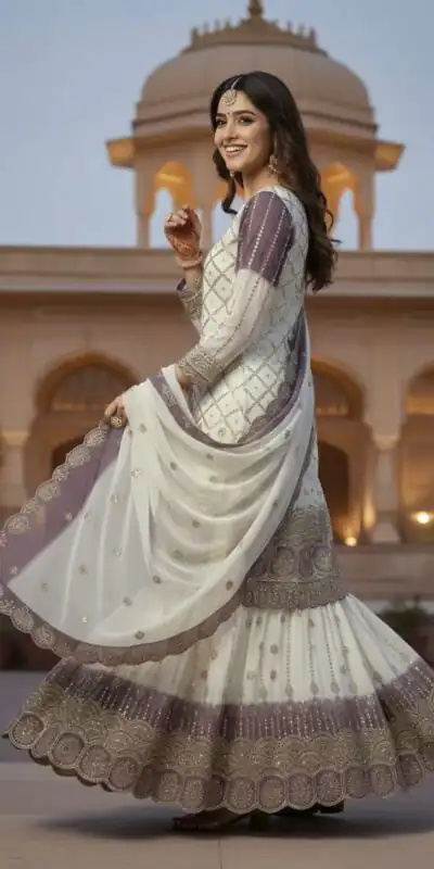 AD 223 Lavender Dual Tone Star Georgette Salwar Suit with Embroidery Work. Get it for ₹2399. Delivery 4-6 Working Days. Shop now. | Casual Suits, Jump Suits, Creative suits, Designer Suits, Palazzo Suits, Party Wear Suits, Patiala Suits, Salwar suit, Straight Suits