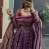 KD 1565 Lavender Fendy Silk Gown. Perfect for Wedding, Party, Reception, Temple Visit, Cultural Events – Festive Deal ₹2099. Delivery 4-6 Working | Bollywood Gowns, Creative Gowns, Designer Gowns, Embroidered Gowns, Gowns, Party Wear Gowns