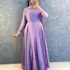 MF 888 Lavender Rangoli Silk Gown with Lace Border & Lace Work. Available at ₹1649 only. Delivery 4-6 Working Days. Shop now. | Bollywood Gowns, Creative Gowns, Designer Gowns, Embroidered Gowns, Gowns, Party Wear Gowns
