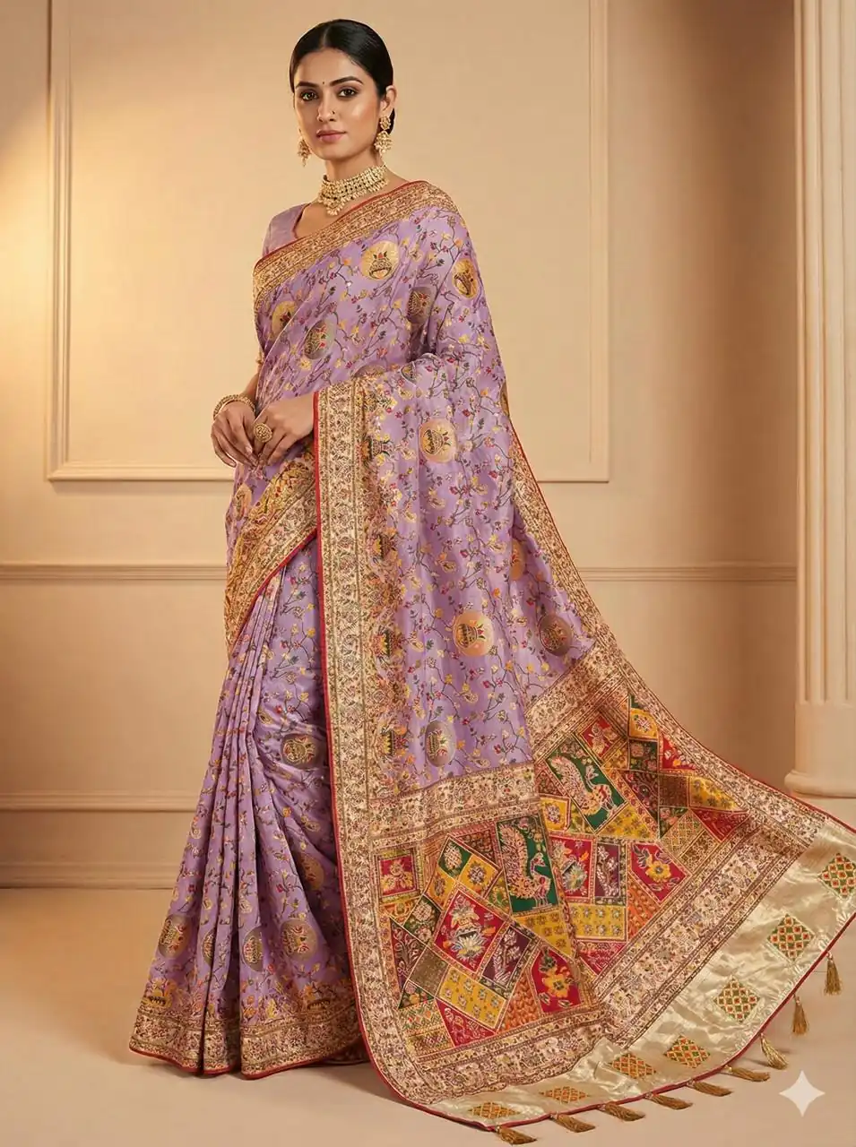 MS 547 Lavender with Lace Work & Zari Work. Soft Pashmina Saree Exclusive Offer ₹2999. Delivery 4-6 Working Days. Shop now. | Creative Sarees, Bollywood Sarees, Designer Sarees, Embroidered Sarees, Ethnic Saree, Modern Digital sarees, Party Wear Sarees, Sarees
