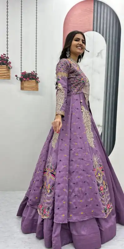 PC 528 Lavender Color Vichitra Sequence Work Lehenga Choli Designer Work. Grab it for ₹2649. Delivery 4-6 Working Days. Shop now. | Bollywood Lehenga, Creative Lehenga, Designer Lehenga, Embroidered Lehenga, Lehenga, Party Wear Lehenga