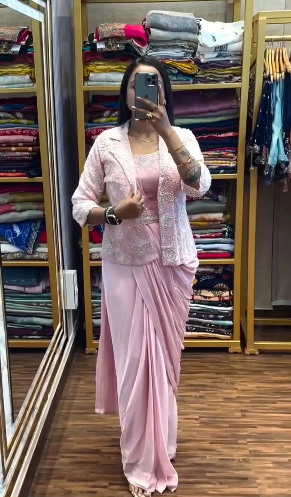 BB 58 Light Pink Chinon Silk Saree Perfect for Wedding, Party, Engagement, Baby Shower, Sangeet – . Available at ₹1999 only. Delivery 4-6 Working Day | Creative Sarees, Bollywood Sarees, Designer Sarees, Embroidered Sarees, Ethnic Saree, Modern Digital sarees, Party Wear Sarees, Sarees