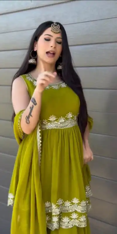 RTC 5860 Mahendi Color Faux Georgette Salwar with Lace Work. Affordable Price ₹1999. Delivery 4-6 Working Days. Shop now. | Casual Suits, Jump Suits, Tops & Bottoms, Track Suits, Trendy Wear, Creative suits, Designer Suits, Palazzo Suits, Party Wear Suits, Patiala Suits, Salwar suit, Straight Suits