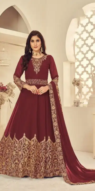 DS 1121 Maroon Georgette Salwar Suit with Stone Work. Get it for ₹1999. Wedding, Party, Festive, Events, Delivery 4-6 Working Days. Shop now. | Casual Suits, Jump Suits, Tops & Bottoms, Track Suits, Trendy Wear, Creative suits, Designer Suits, Palazzo Suits, Party Wear Suits, Patiala Suits, Salwar suit, Straight Suits