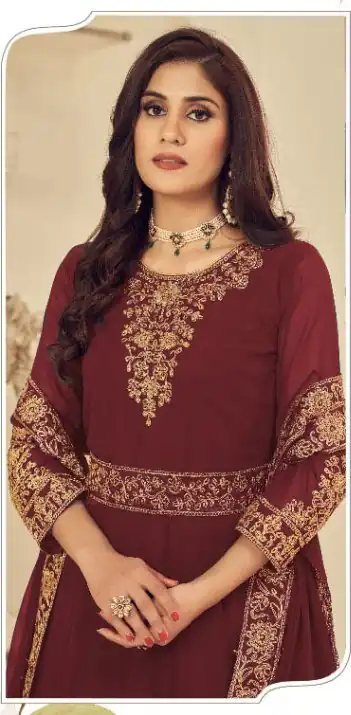 DS 1121 Maroon Georgette Salwar Suit with Stone Work. Get it for ₹1999. Wedding, Party, Festive, Events, Delivery 4-6 Working Days. Shop now. | Casual Suits, Jump Suits, Tops & Bottoms, Track Suits, Trendy Wear, Creative suits, Designer Suits, Palazzo Suits, Party Wear Suits, Patiala Suits, Salwar suit, Straight Suits
