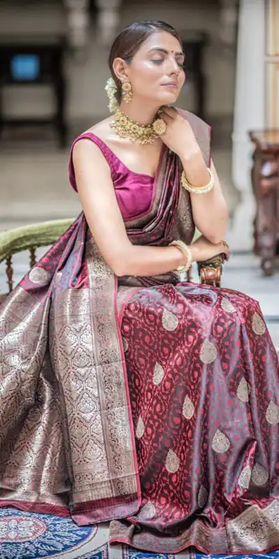 KPR 252 Maroon in Soft Lichi Silk Lace Work & Lace Border Saree. Affordable Price ₹1449. Delivery 4-6 Working Days. Shop now. | Creative Sarees, Bollywood Sarees, Designer Sarees, Embroidered Sarees, Ethnic Saree, Modern Digital sarees, Party Wear Sarees, Sarees