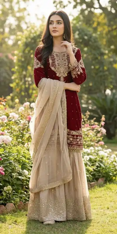 SR 1694 Maroon Organza Silk Salwar Suit with Embroidery Work & Lace Work. Exclusive Offer ₹1999. Delivery 4-6 Working Days. Shop now. | Casual Suits, Jump Suits, Creative suits, Designer Suits, Palazzo Suits, Party Wear Suits, Patiala Suits, Salwar suit, Straight Suits