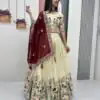 PC 491 Maroon Tissue Silk Lehenga Choli with Lace Work & Cut Work. Wedding, Party, Festive, Events Only 3249 Delivery 4-6 Working Days. Shop now. | Bollywood Lehenga, Creative Lehenga, Designer Lehenga, Embroidered Lehenga, Lehenga, Party Wear Lehenga