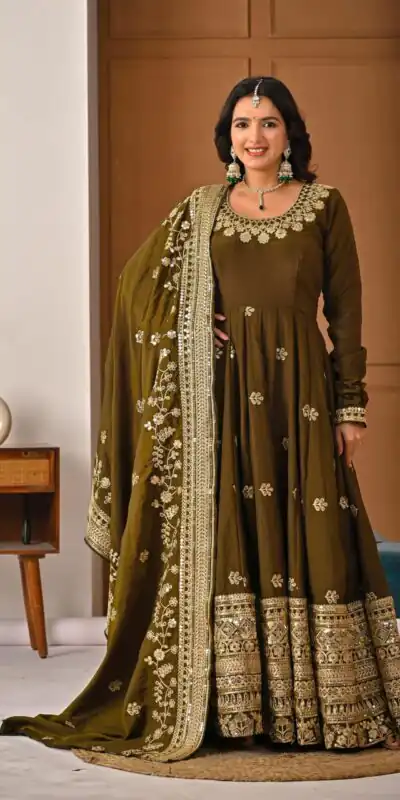 ND 5055 Mehandi NC Vichitra Silk Salwar Suit with Embroidery Work. Special Price ₹3149. Delivery 4-6 Working Days. Shop now. | Casual Suits, Jump Suits, Creative suits, Designer Suits, Palazzo Suits, Party Wear Suits, Patiala Suits, Salwar suit, Straight Suits